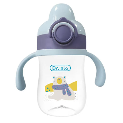 Baby Training Cup with Straw - 300ml BPA-Free Sippy Cup with Handles
