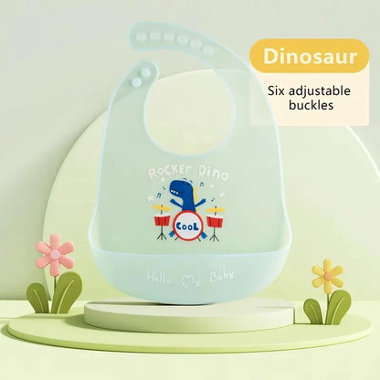 Silicone Baby Bib - Waterproof with Food Catcher Pocket