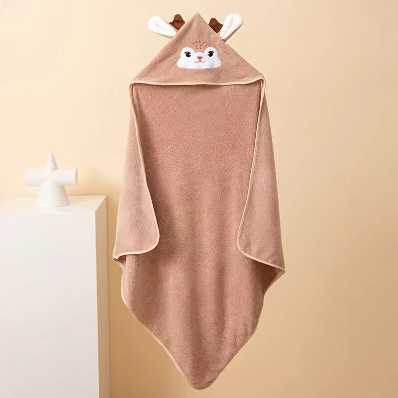 Baby Hooded Bath Towel - Soft Animal Design Wrap