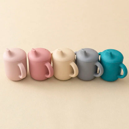 Baby Silicone Training Cup - 180ml Learning Sippy Cup
