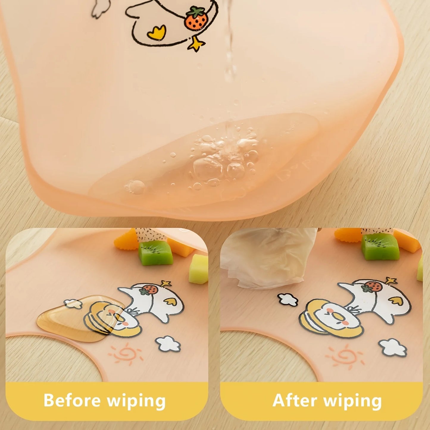 Silicone Baby Bib - Waterproof with Food Catcher Pocket