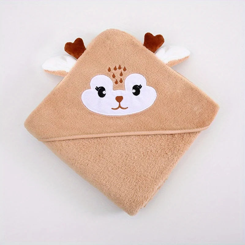 Baby Hooded Bath Towel - Soft Animal Design Wrap