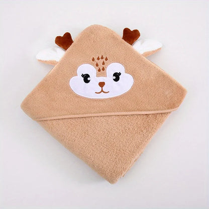 Baby Hooded Bath Towel - Soft Animal Design Wrap