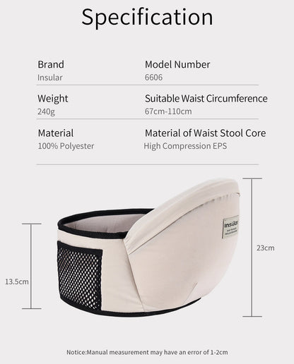 Ergonomic Baby Hip Seat Carrier with Waist Support