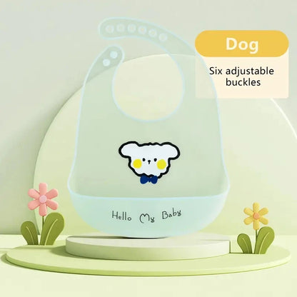 Silicone Baby Bib - Waterproof with Food Catcher Pocket
