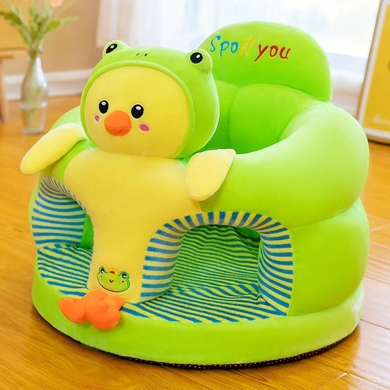 Baby Support Seat Cover - Plush Learning Chair for Sitting & Feeding