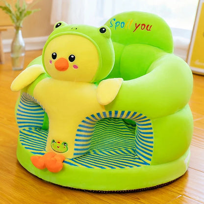 Baby Support Seat Cover - Plush Learning Chair for Sitting & Feeding