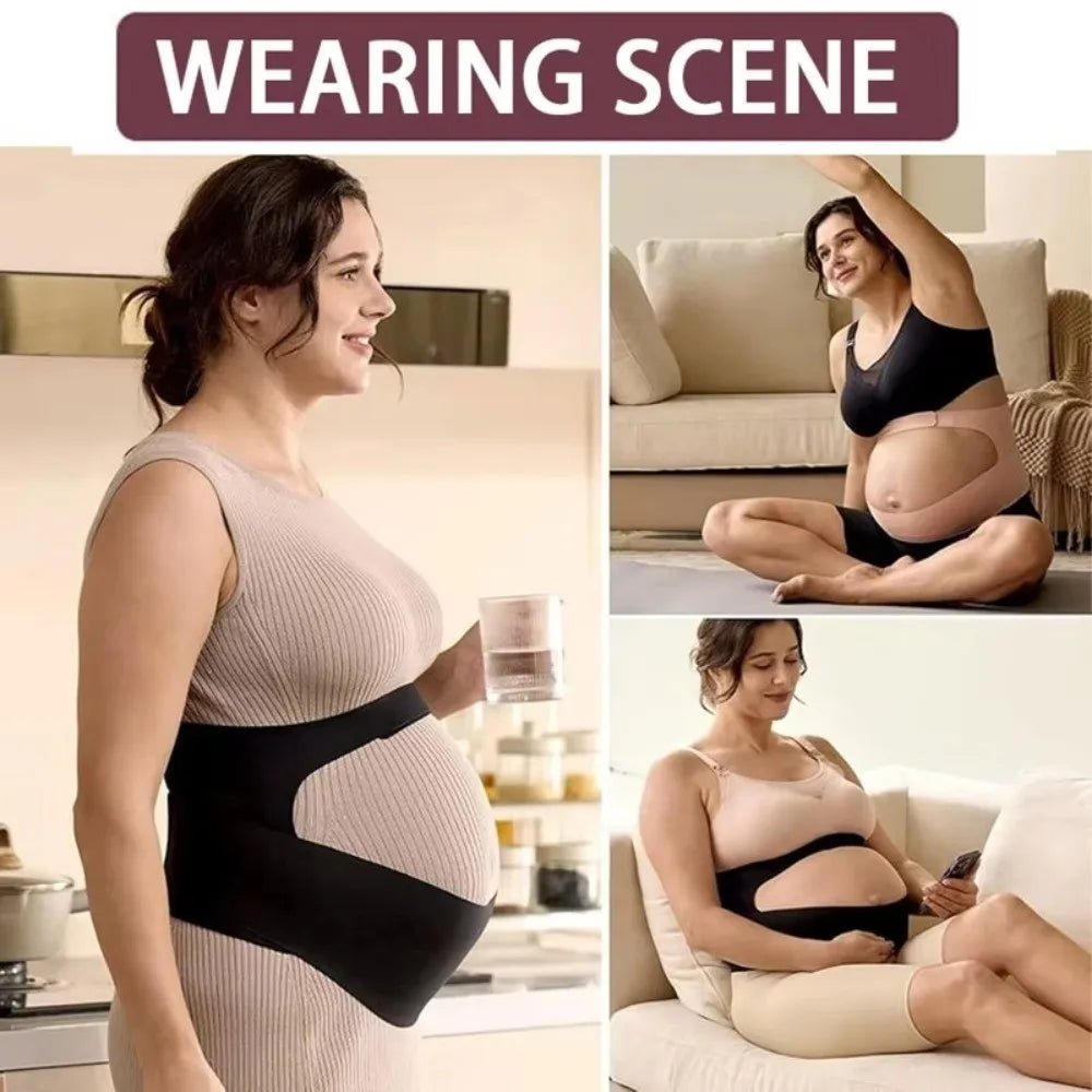 Maternity Support Belt - Adjustable Pregnancy Belly Band for Back & Waist